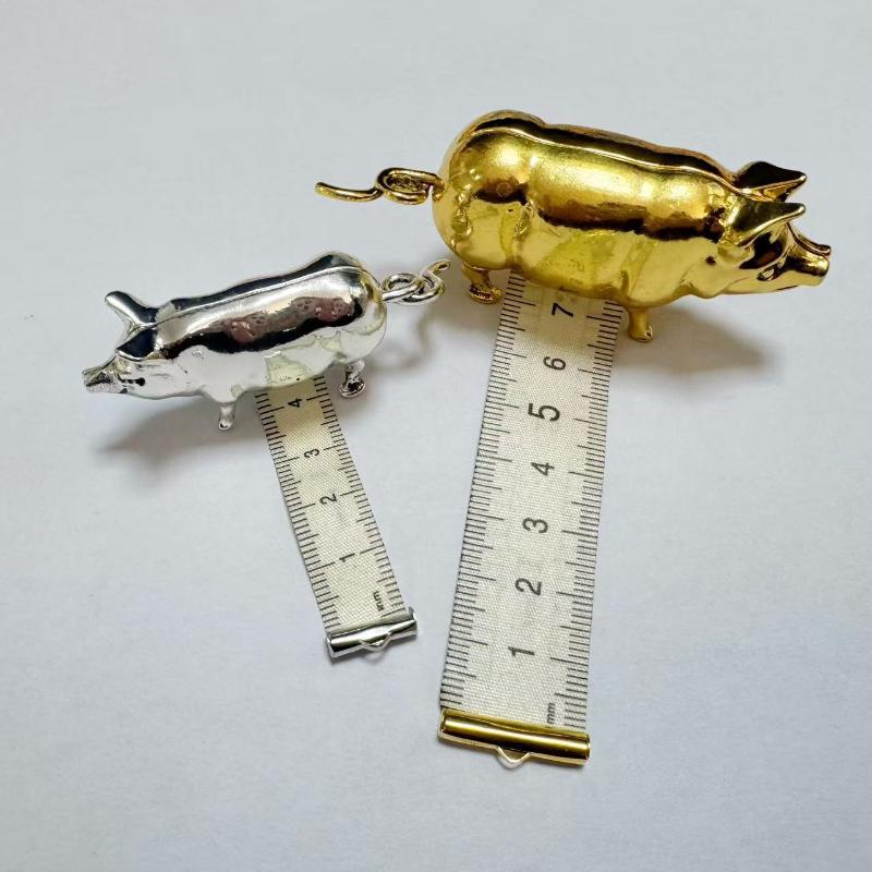 Tape Measure - (Ce14) Антикварная мини-рулетка в виде свинки,