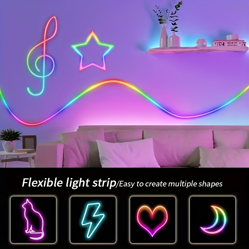 Гибкая неоновая лента RGBIC с  – обзор и цена Led Strip Lights