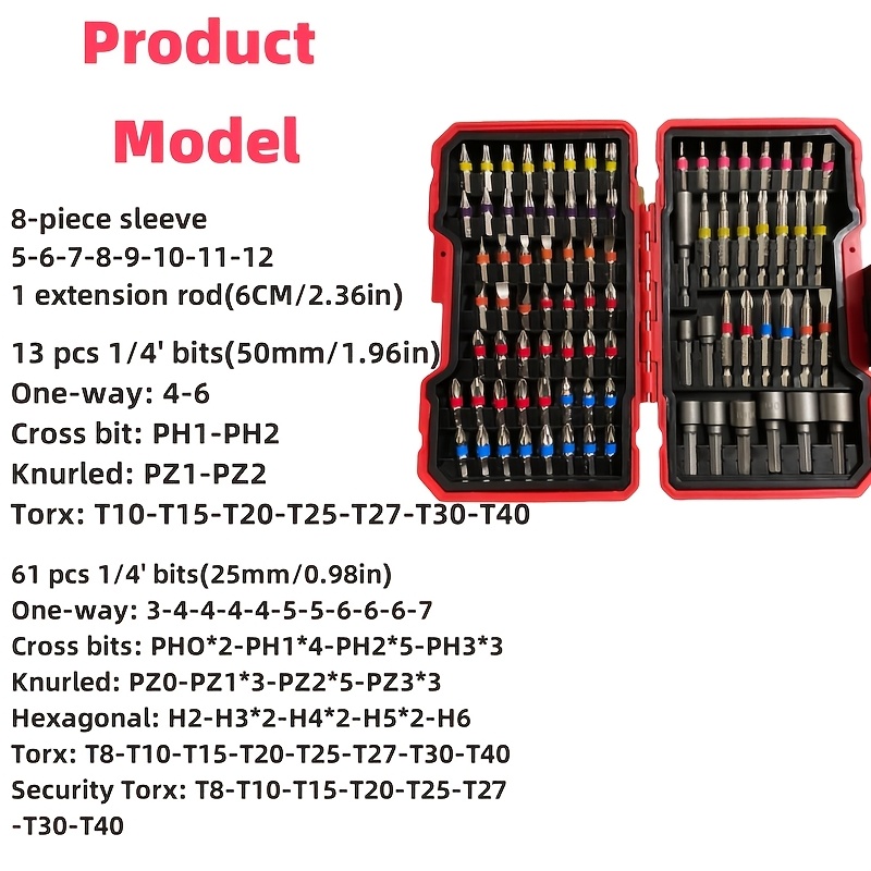Набор из 83 насадок для отверт – обзор и цена Drill Bits